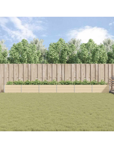 Fioriera Avorio 195 x 100 x 45 cm Acciaio zincato