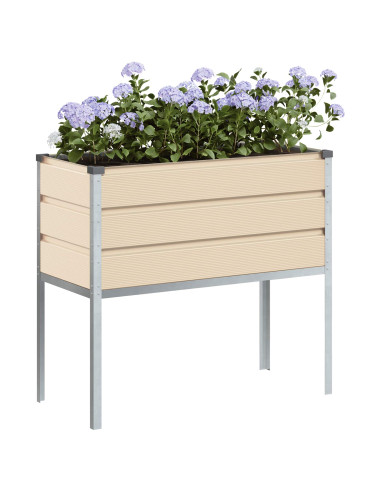 Fioriera Avorio 100 x 45 x 90 cm Acciaio zincato