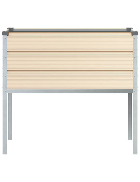 Fioriera Avorio 100 x 45 x 90 cm Acciaio zincato