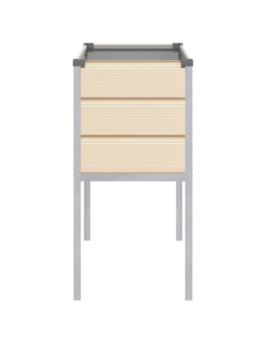 Fioriera Avorio 100 x 45 x 90 cm Acciaio zincato