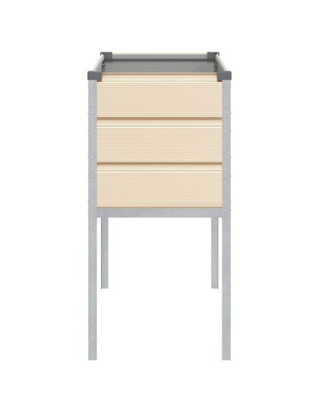 Fioriera Avorio 100 x 45 x 90 cm Acciaio zincato