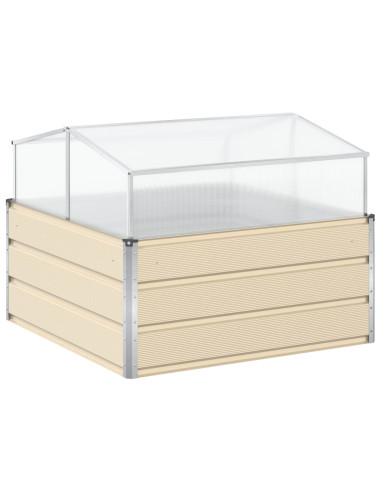 Fioriera Avorio 100 x 100 x 77 cm Acciaio zincato