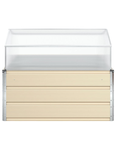 Fioriera Avorio 100 x 100 x 77 cm Acciaio zincato