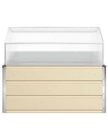 Fioriera Avorio 100 x 100 x 77 cm Acciaio zincato