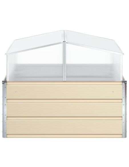 Fioriera Avorio 100 x 100 x 77 cm Acciaio zincato