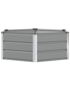 Fioriera Grigio chiaro 129 x 129 x 45 cm Acciaio 2