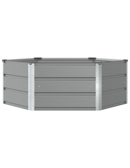 Fioriera Grigio chiaro 129 x 129 x 45 cm Acciaio