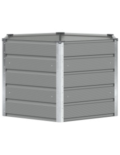 Fioriera Grigio chiaro 129 x 129 x 75 cm Acciaio 2