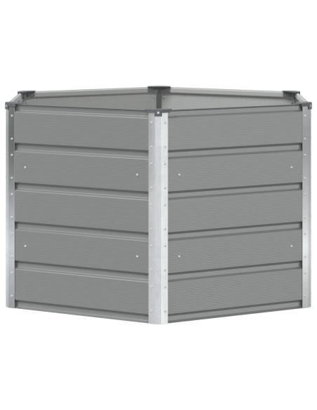 Fioriera Grigio chiaro 129 x 129 x 75 cm Acciaio