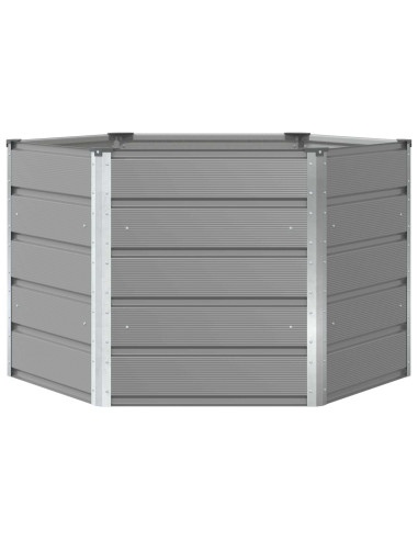 Fioriera Grigio chiaro 129 x 129 x 75 cm Acciaio