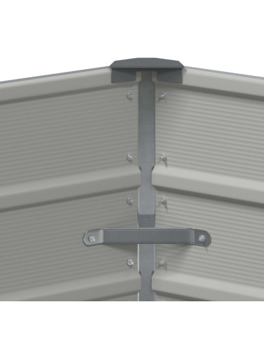 Fioriera Grigio chiaro 129 x 129 x 75 cm Acciaio