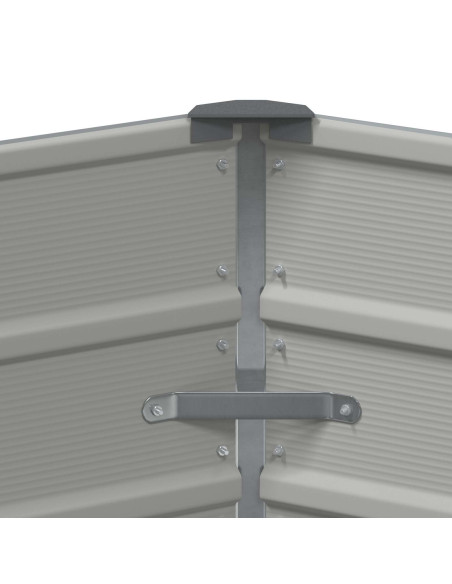 Fioriera Grigio chiaro 129 x 129 x 75 cm Acciaio