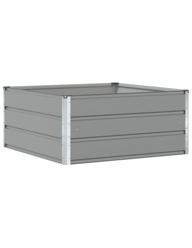 Fioriera Grigio chiaro 100 x 100 x 45 cm Acciaio
