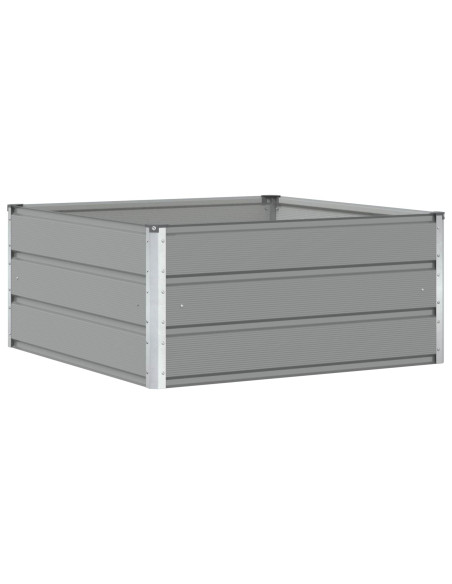 Fioriera Grigio chiaro 100 x 100 x 45 cm Acciaio