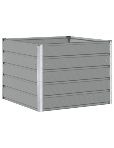 Fioriera Grigio chiaro 100 x 100 x 75 cm Acciaio