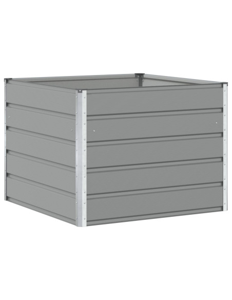 Fioriera Grigio chiaro 100 x 100 x 75 cm Acciaio