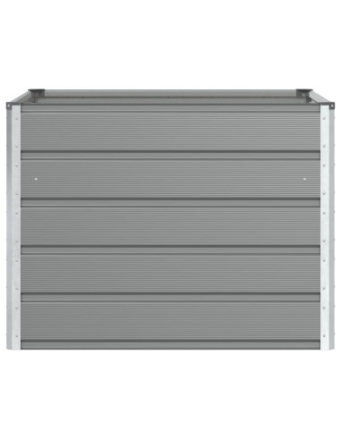 Fioriera Grigio chiaro 100 x 100 x 75 cm Acciaio