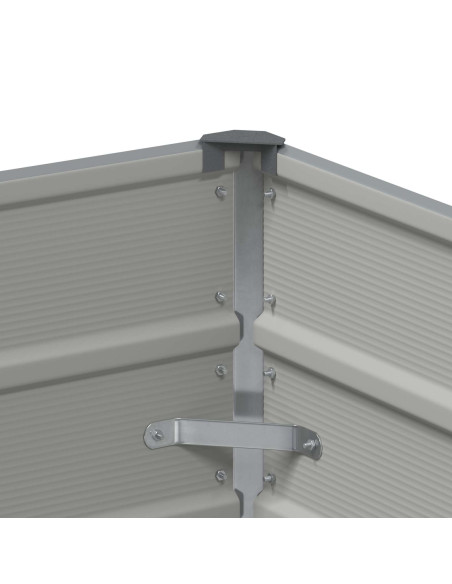 Fioriera Grigio chiaro 100 x 100 x 75 cm Acciaio