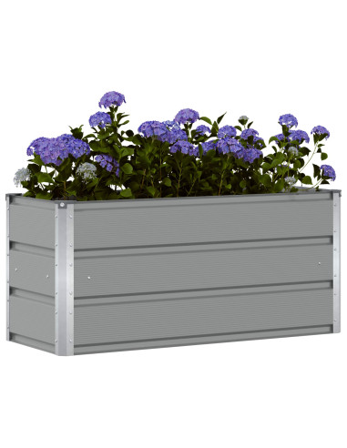 Fioriera Grigio chiaro 100 x 40 x 45 cm Acciaio