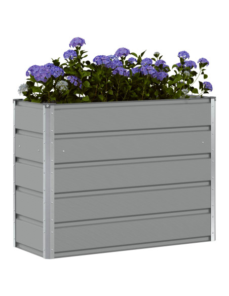 Fioriera Grigio chiaro 100 x 40 x 75 cm Acciaio