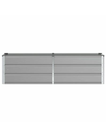 Fioriera Grigio chiaro 160 x 40 x 45 cm Acciaio