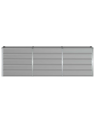 Fioriera Grigio chiaro 160 x 40 x 75 cm Acciaio