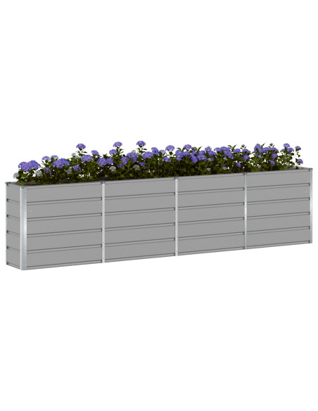 Fioriera Grigio chiaro 160 x 40 x 75 cm Acciaio