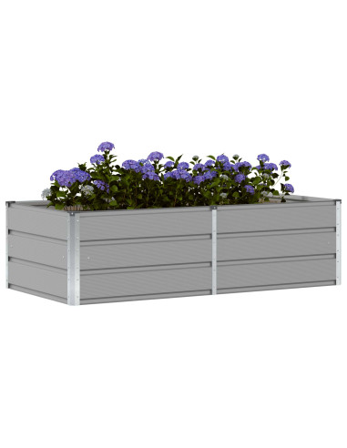 Fioriera Grigio chiaro 160 x 80 x 45 cm Acciaio