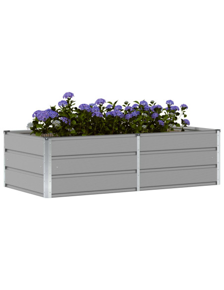 Fioriera Grigio chiaro 160 x 80 x 45 cm Acciaio