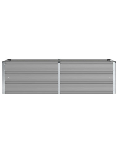 Fioriera Grigio chiaro 160 x 80 x 45 cm Acciaio