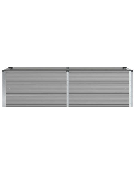 Fioriera Grigio chiaro 160 x 80 x 45 cm Acciaio