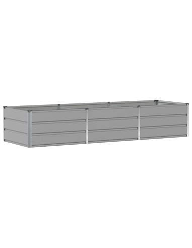 Fioriera Grigio chiaro 240 x 80 x 45 cm Acciaio