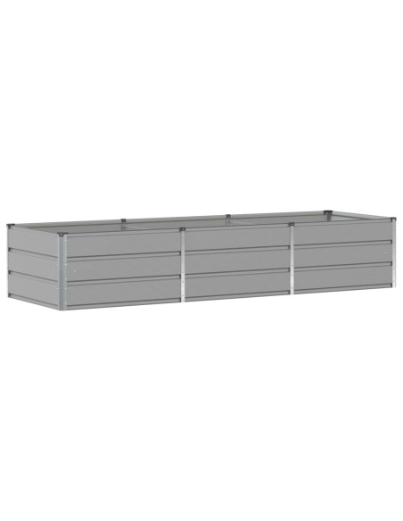 Fioriera Grigio chiaro 240 x 80 x 45 cm Acciaio