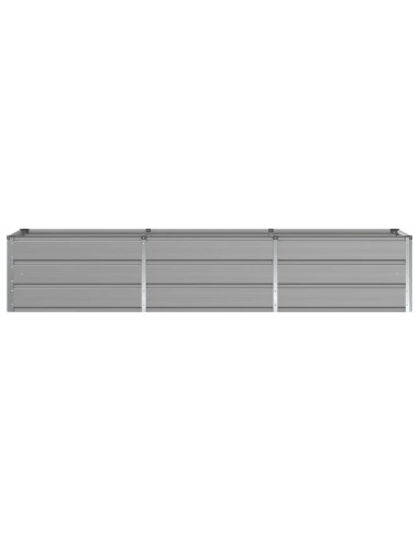 Fioriera Grigio chiaro 240 x 80 x 45 cm Acciaio
