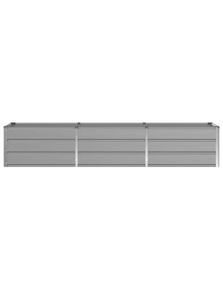 Fioriera Grigio chiaro 240 x 80 x 45 cm Acciaio