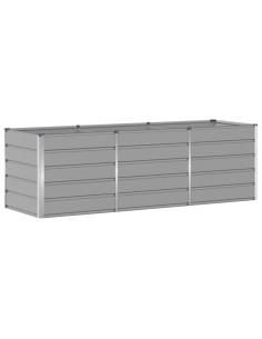 Fioriera Grigio chiaro 240 x 80 x 75 cm Acciaio 2