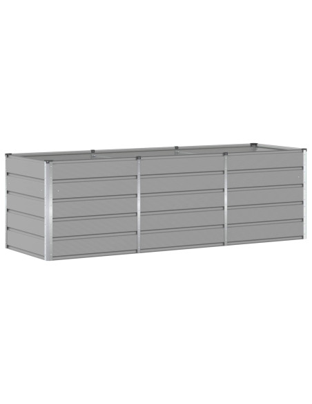 Fioriera Grigio chiaro 240 x 80 x 75 cm Acciaio