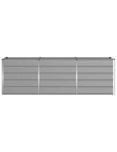 Fioriera Grigio chiaro 240 x 80 x 75 cm Acciaio