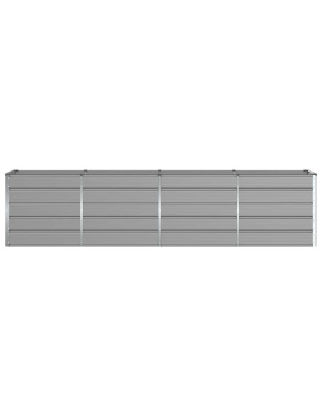 Fioriera Grigio chiaro 240 x 80 x 75 cm Acciaio