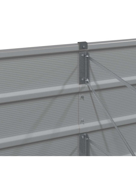 Fioriera Grigio chiaro 240 x 80 x 75 cm Acciaio