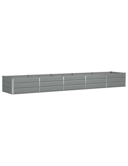 Fioriera Grigio chiaro 400 x 80 x 45 cm Acciaio