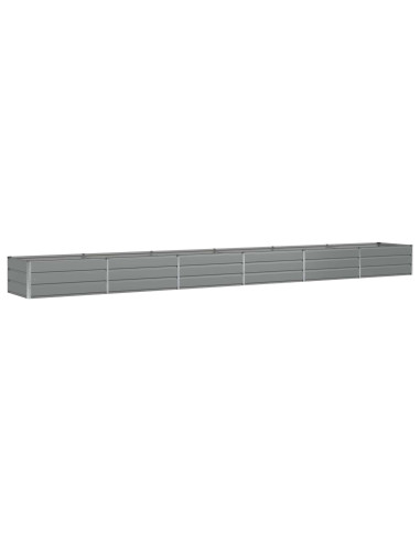 Fioriera Grigio chiaro 600 x 80 x 45 cm Acciaio