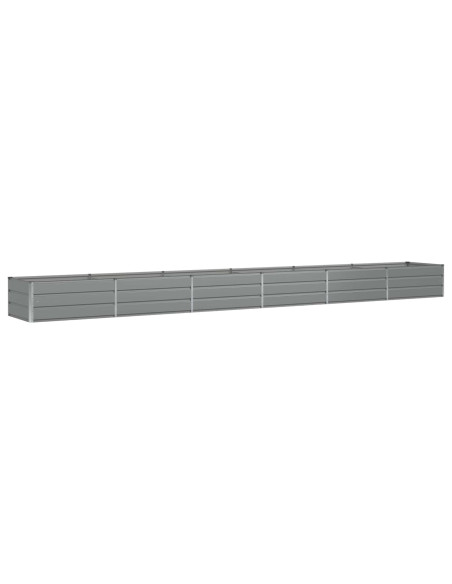 Fioriera Grigio chiaro 600 x 80 x 45 cm Acciaio