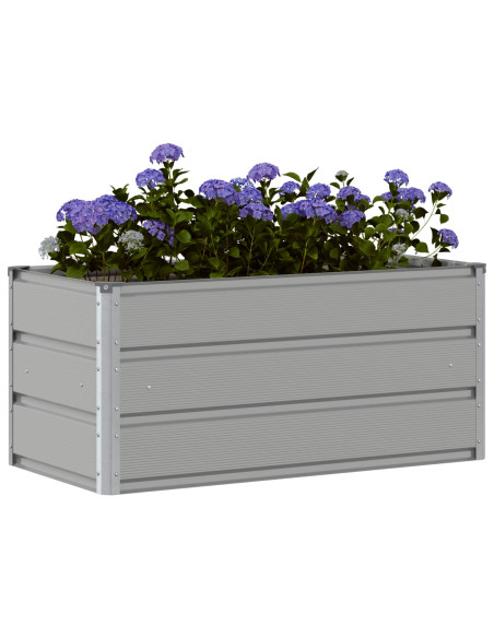 Fioriera Grigio chiaro 100 x 50 x 45 cm Acciaio zincato