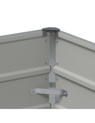 Fioriera Grigio chiaro 100 x 50 x 45 cm Acciaio zincato