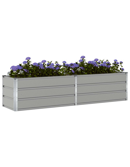 Fioriera Grigio chiaro 480 x 50 x 45 cm Acciaio zincato