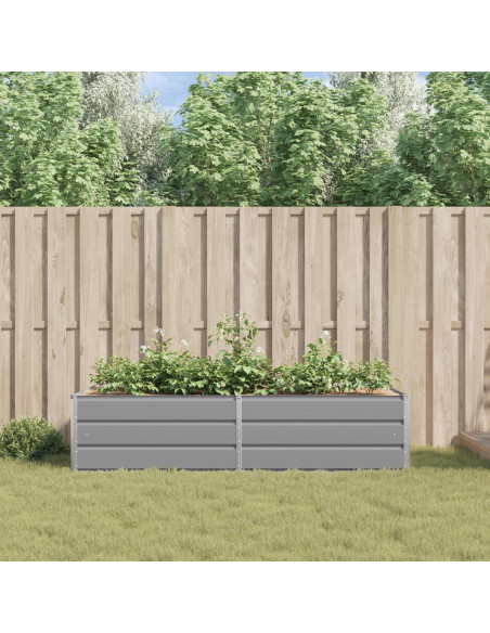 Fioriera Grigio chiaro 195 x 100 x 45 cm Acciaio zincato