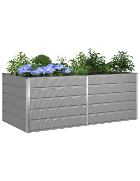 Fioriera Grigio chiaro 195 x 100 x 45 cm Acciaio zincato