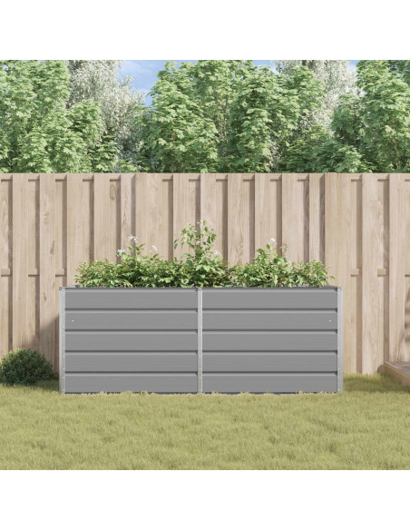 Fioriera Grigio chiaro 195 x 100 x 45 cm Acciaio zincato