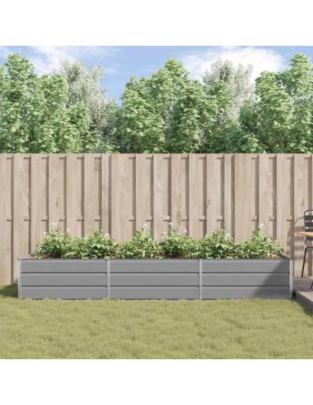 Fioriera Grigio chiaro 195 x 100 x 45 cm Acciaio zincato